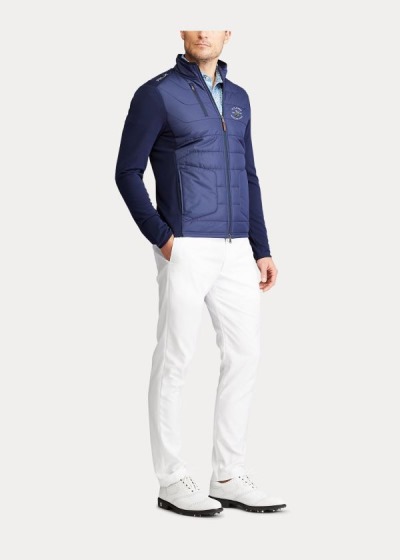 Chaquetas Ralph Lauren Hombre Azul Marino - Paneled Stretch Terry - UNHFS3704